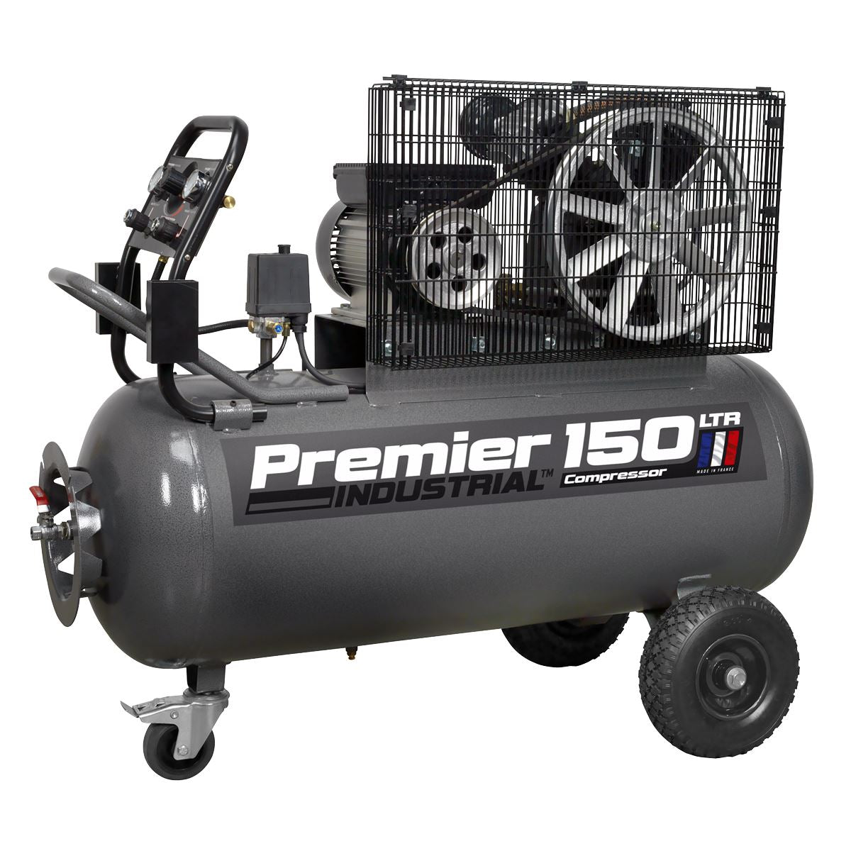 Sealey Premier Industrial Premier 150L Belt Drive Air Compressor with Front Control Panel 3hp