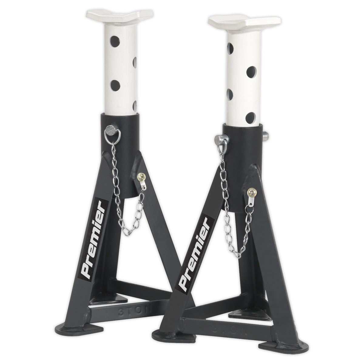 Sealey Premier Premier Axle Stands (Pair) 3 Tonne Capacity per Stand - White 