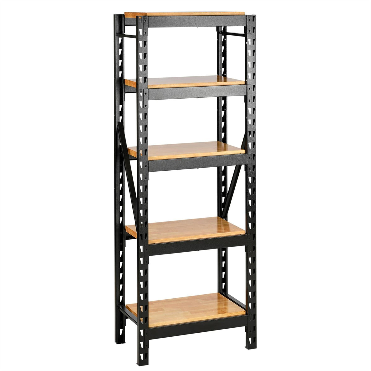BUNKER 22 Piece Modular 5 Tier Racking with Hardwood Shelving 750mm 32446  White Rose Tools