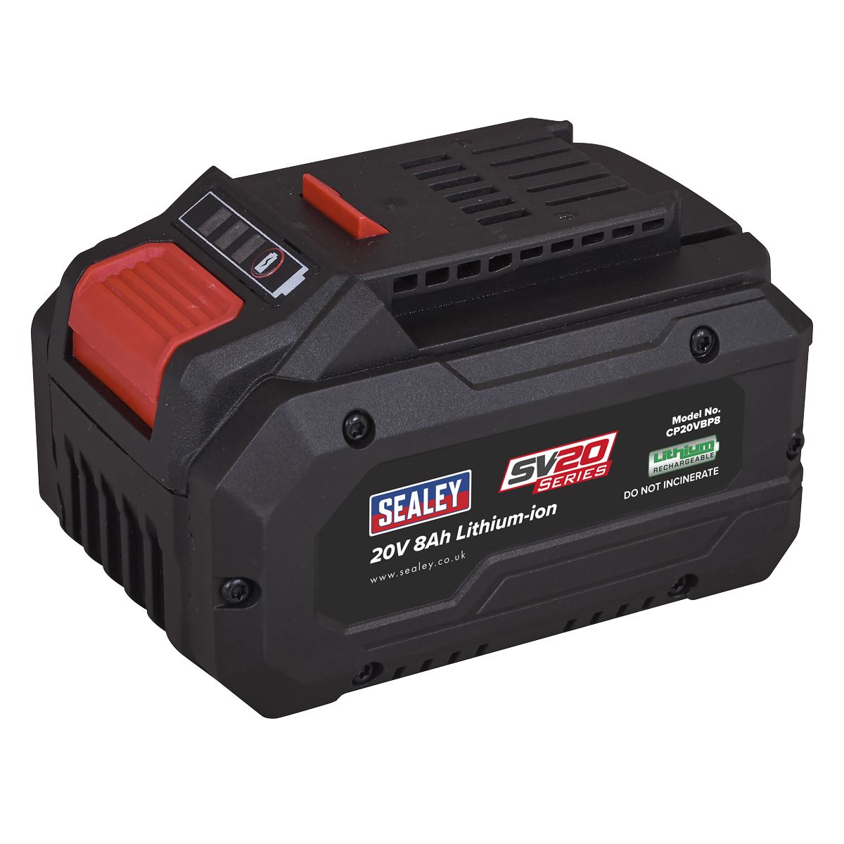 Sealey SV20 Series Power Tool Battery 20V 8Ah  White Rose Tools
