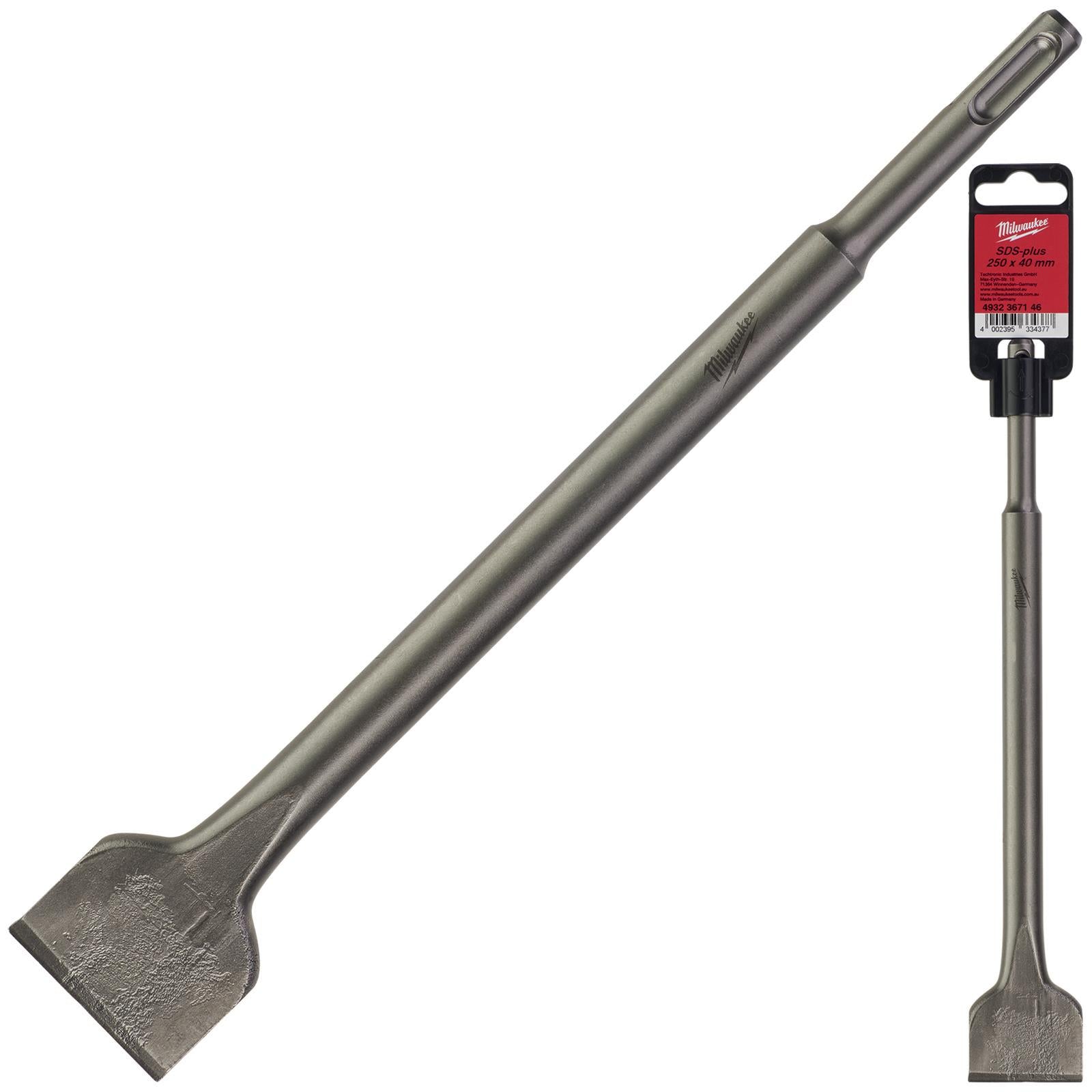 Milwaukee Wide Chisel SDS Plus 40mm x 250mm Length