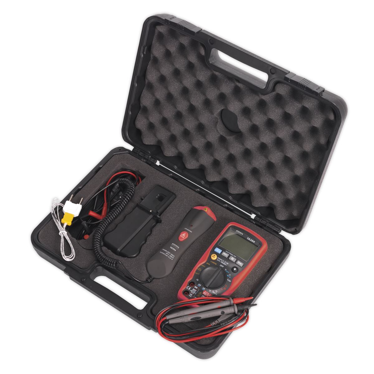 Sealey Digital Automotive Analyser 15-Function with Inductive Coupler/Infrared Temperature Probe