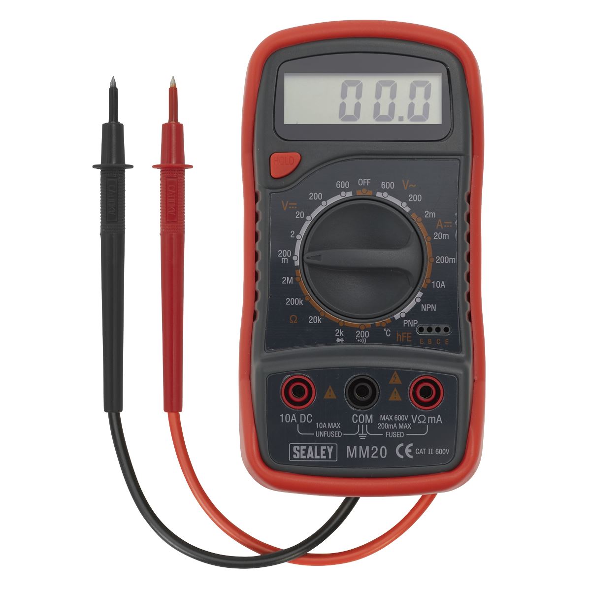 Sealey Digital Multimeter 8 Function with Thermocouple AC DC Current Electricians