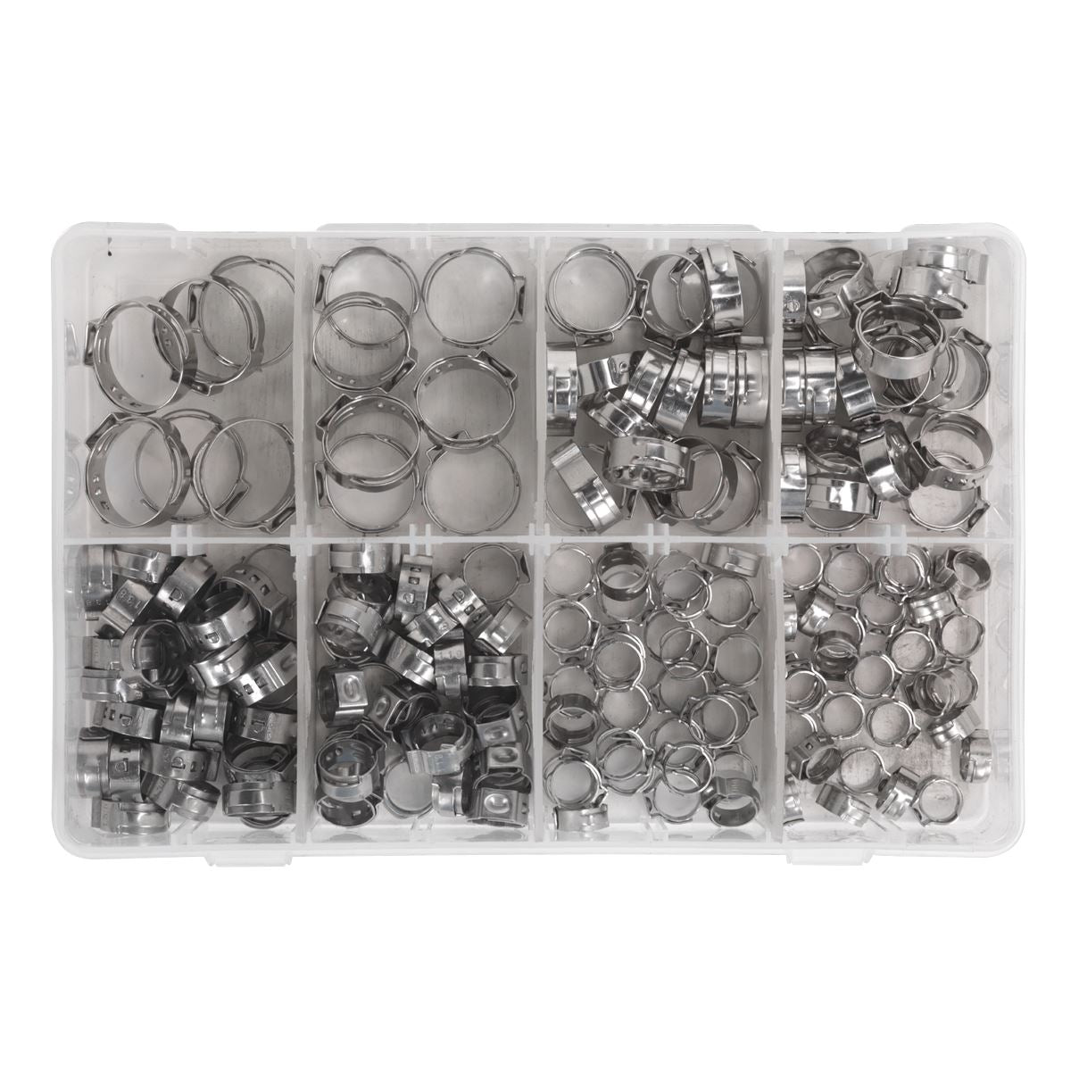 Sealey O-Clip Single Ear Assortment 160pc Stainless Steel