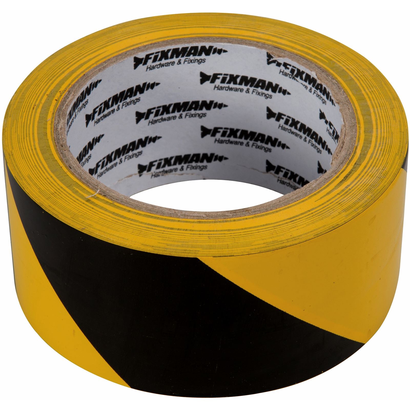Fixman 50mm x 33m Hazard Tape Red/White or Yellow/Black