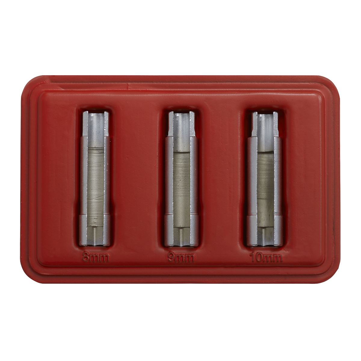 Sealey Glow Plug Socket Set 3 Piece 8mm 9mm 10mm Sockets