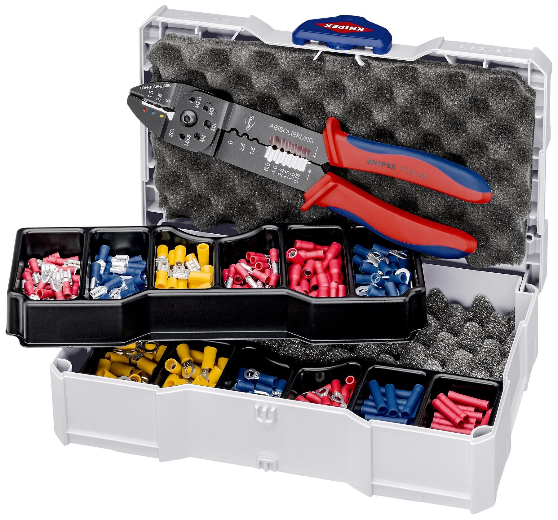 Knipex Crimp Assortment for Cable Connectors in TANOS MINI systainer Box 97 90 26