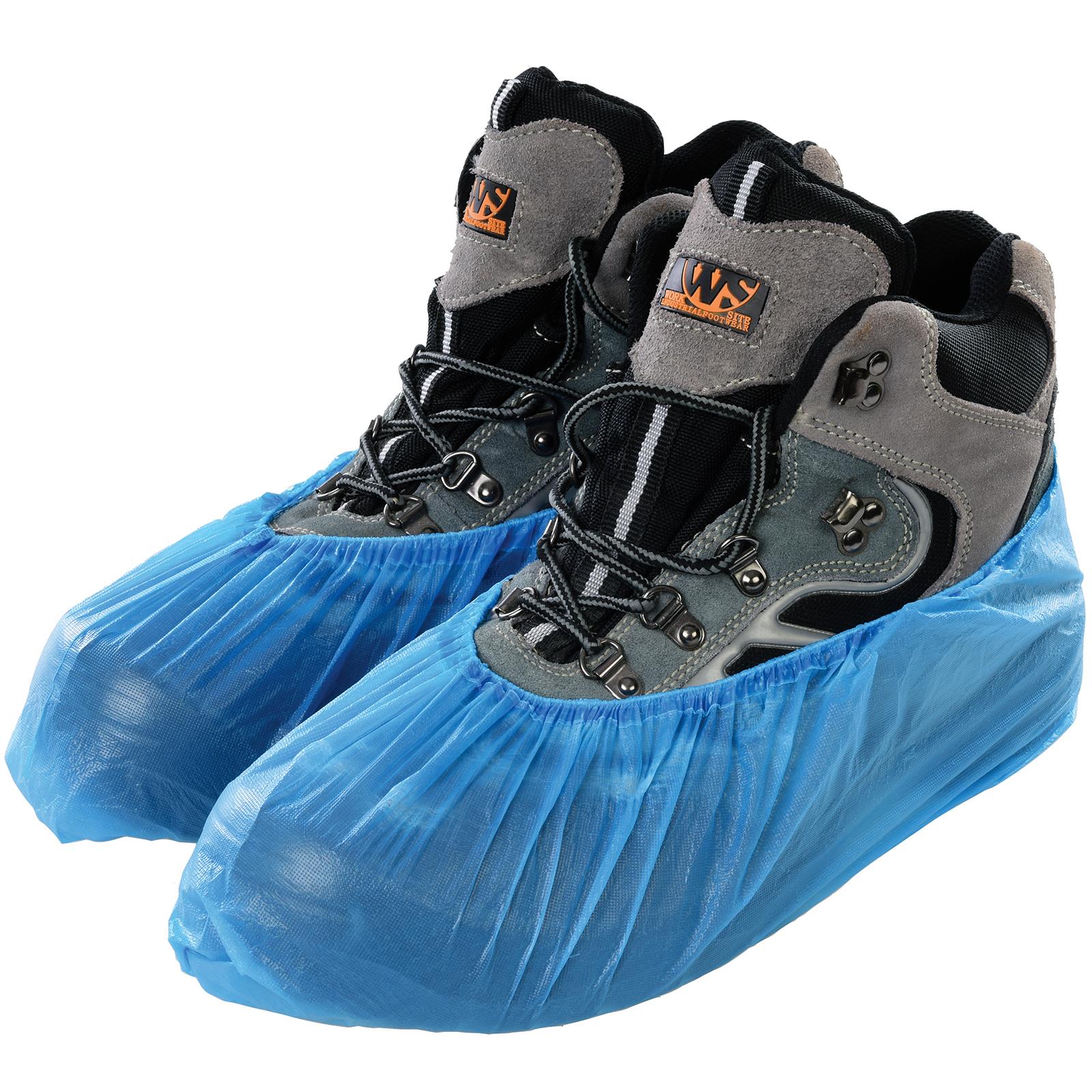 Silverline Disposable Shoe Covers Overshoes Boot Blue Splash Damp Resistant 100pk