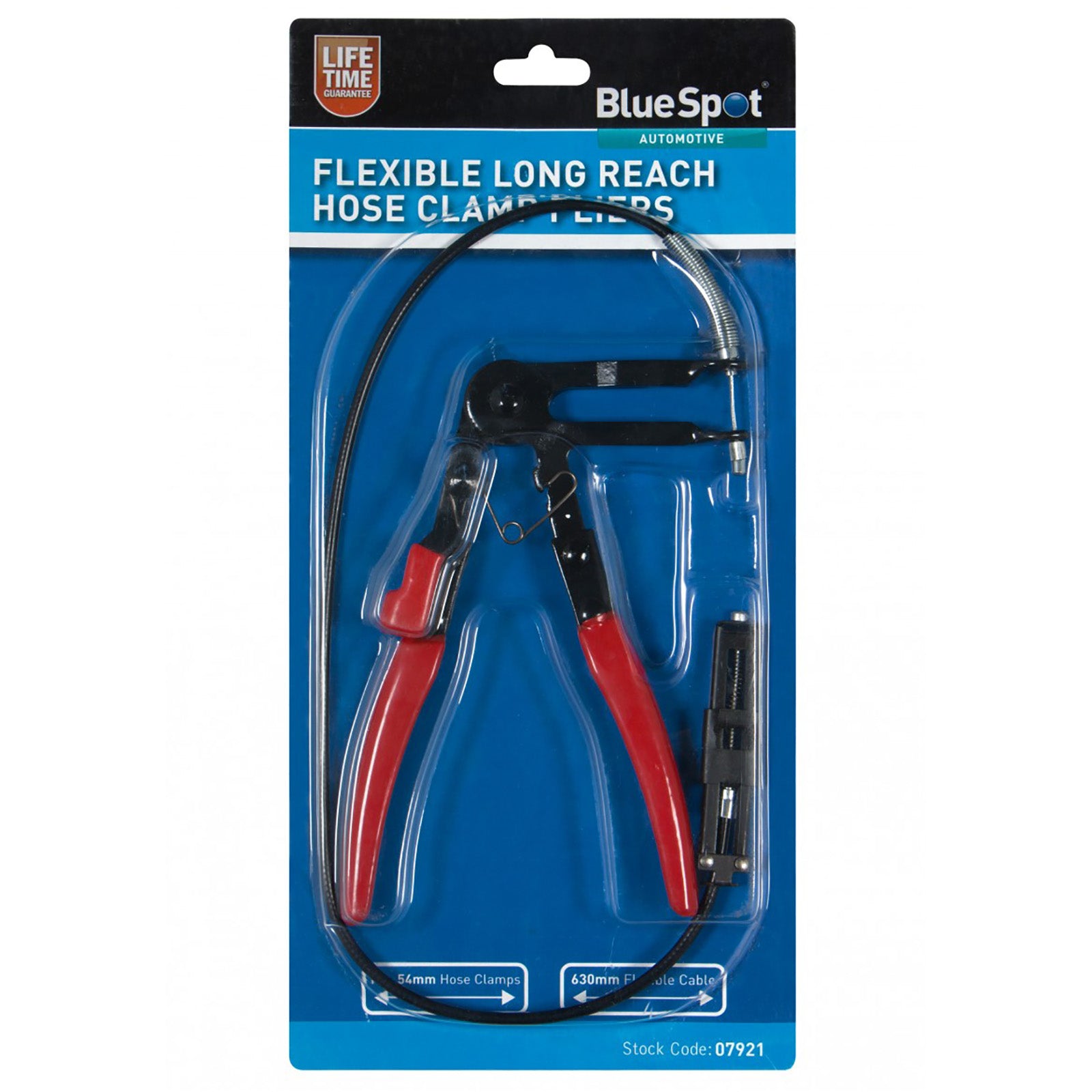 BlueSpot Flexible Long Reach Hose Clamp Pliers 18-54mm 630mm Flexible Cable