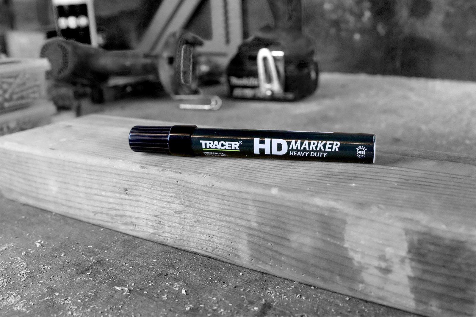 TRACER Heavy Duty Permanent Marker Pen Black 1-3mm Bullet Point