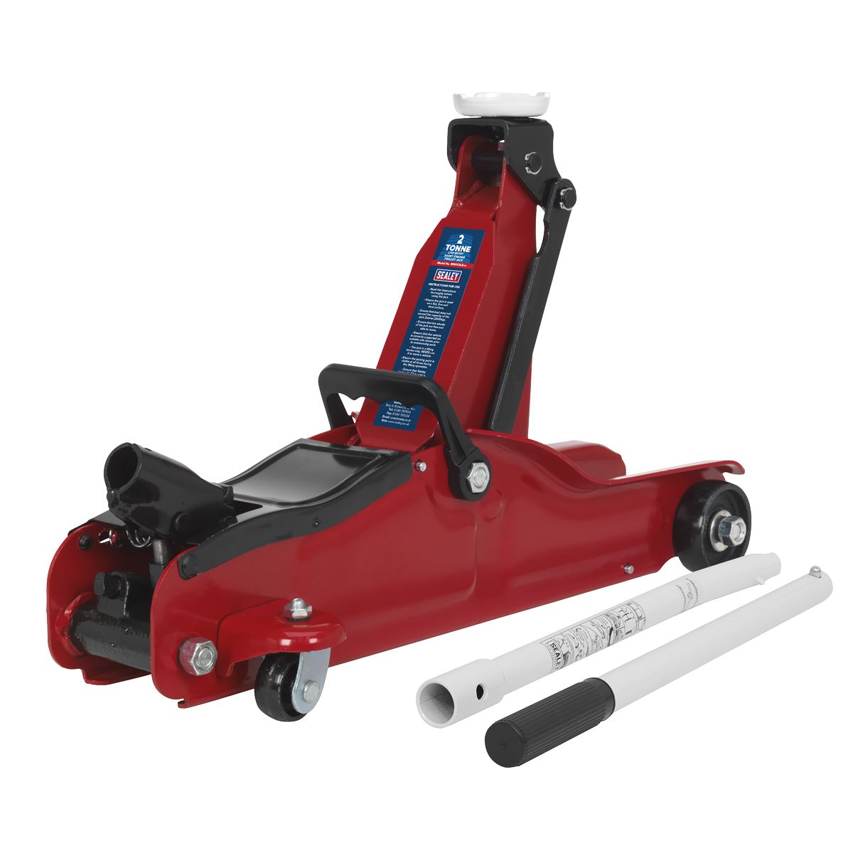Sealey Trolley Jack 2 Tonne Low Profile Short Chassis