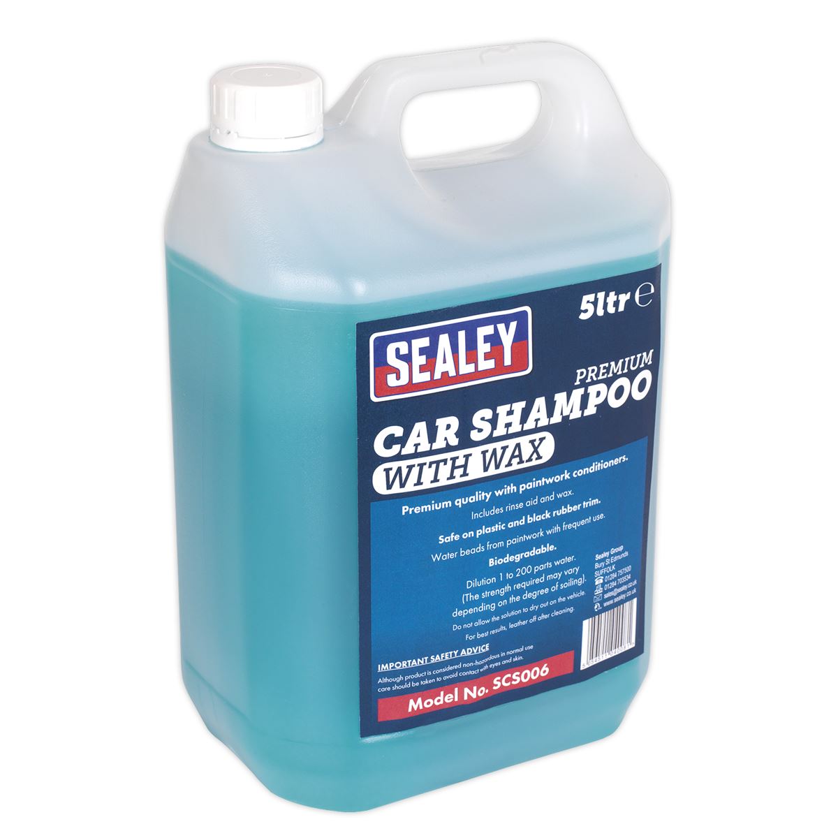 Sealey Car Shampoo Premium with Wax 5L