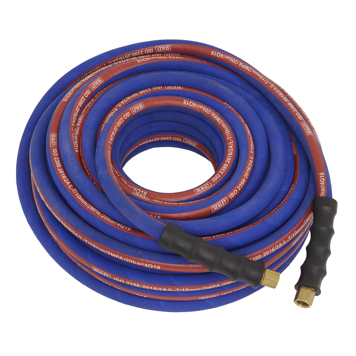 Sealey Air Hose 20m x Ø8mm with 1/4"BSP Unions Extra Heavy-Duty