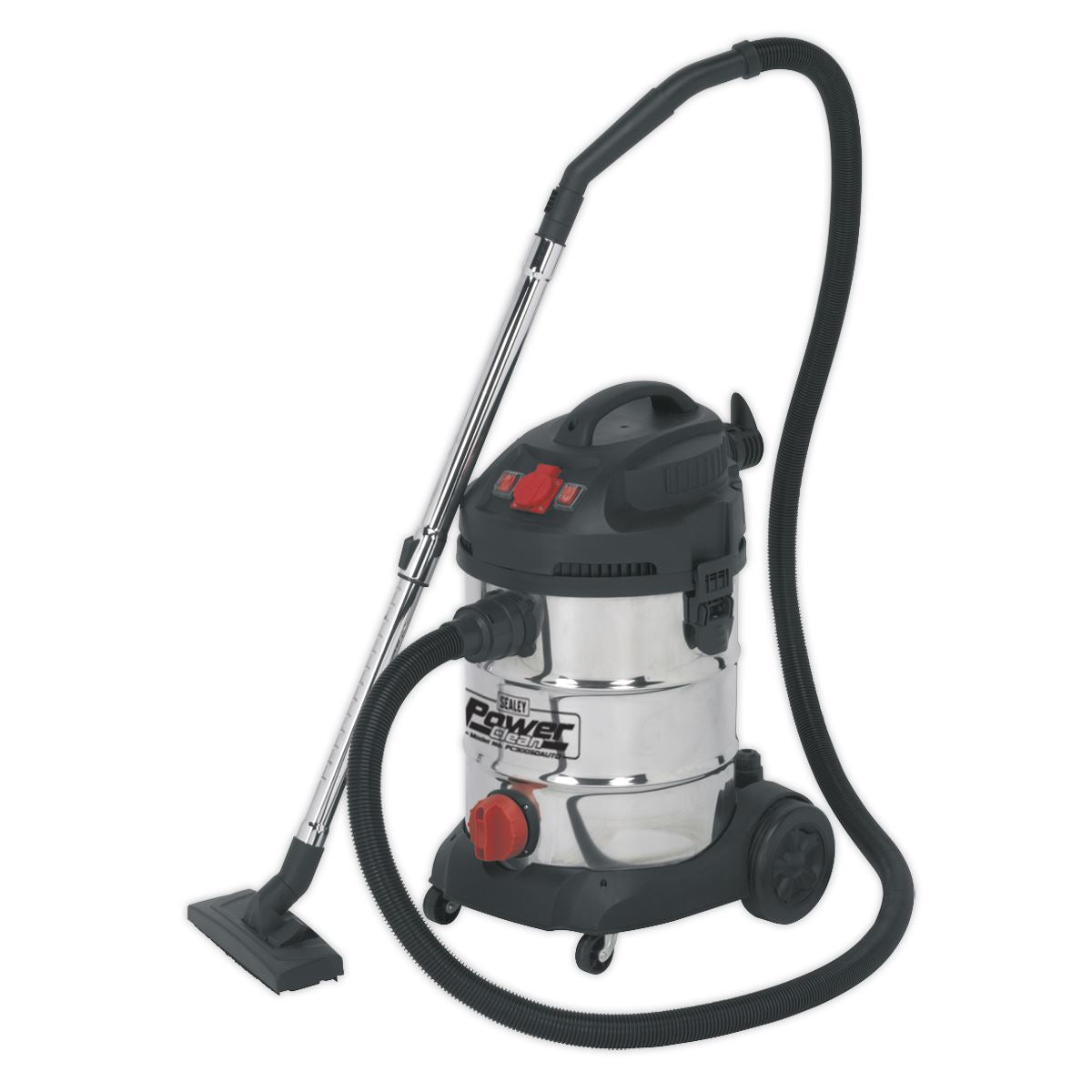 Sealey Vacuum Cleaner Industrial 30L 1400W/230V Stainless Drum Auto Start