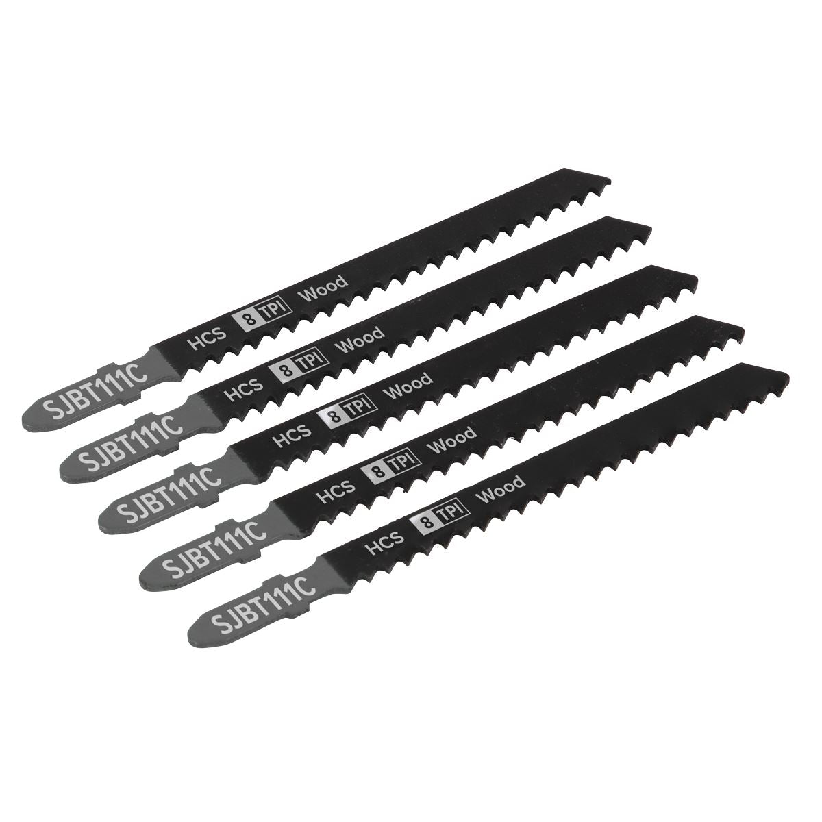 Sealey Jigsaw Blade General Wood 100mm 8tpi - Pack of 5