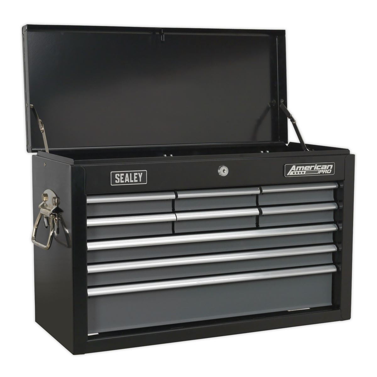 Sealey American Pro Topchest 9 Drawer with Ball-Bearing Slides - Black/Grey