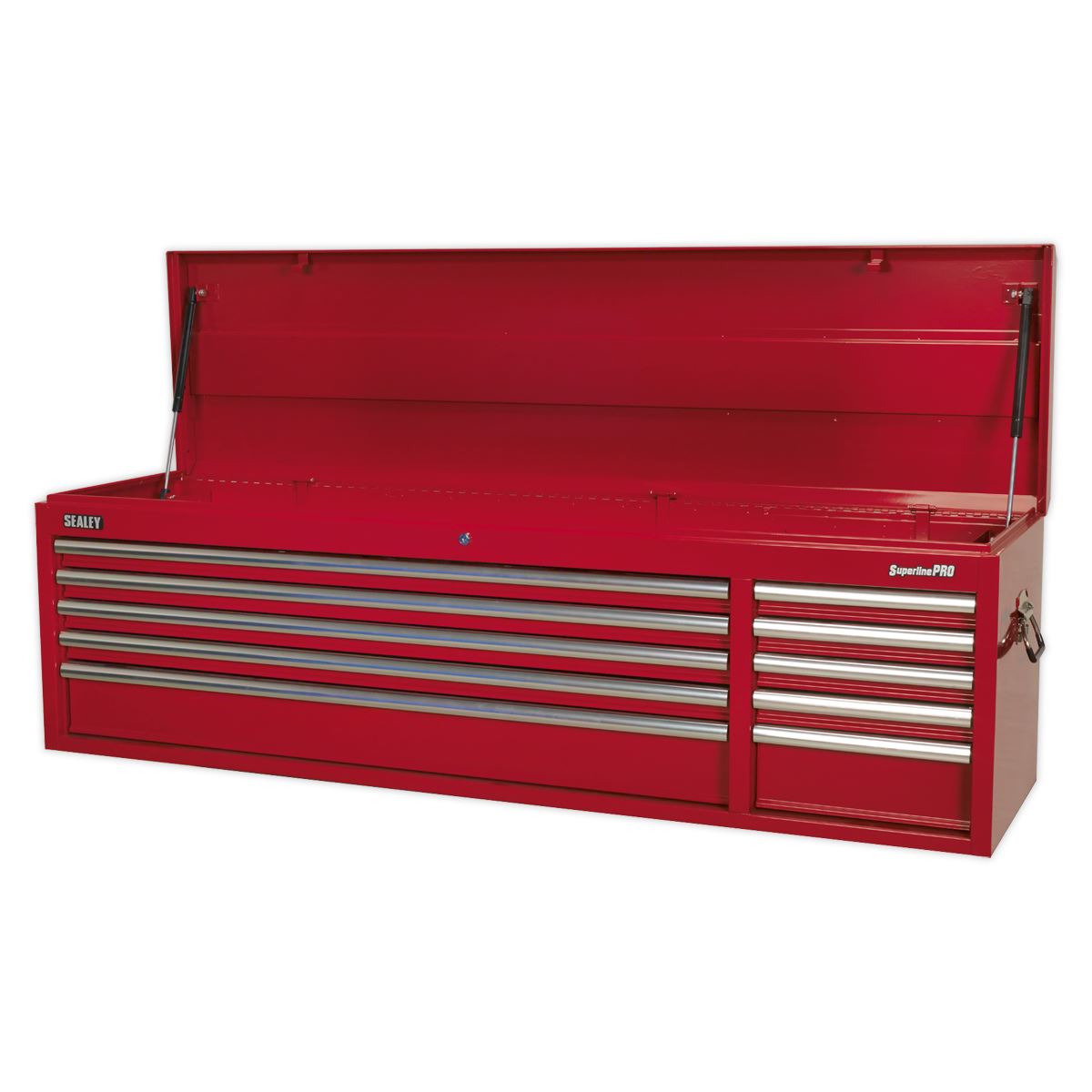 Sealey Superline Pro Topchest 10 Drawer with Ball-Bearing Slides Heavy-Duty - Red