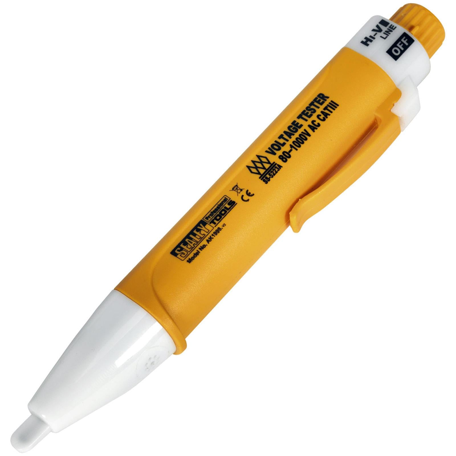 Sealey Non Contact Voltage Tester 80-1000v Electrical Pen Detector Audible Indication