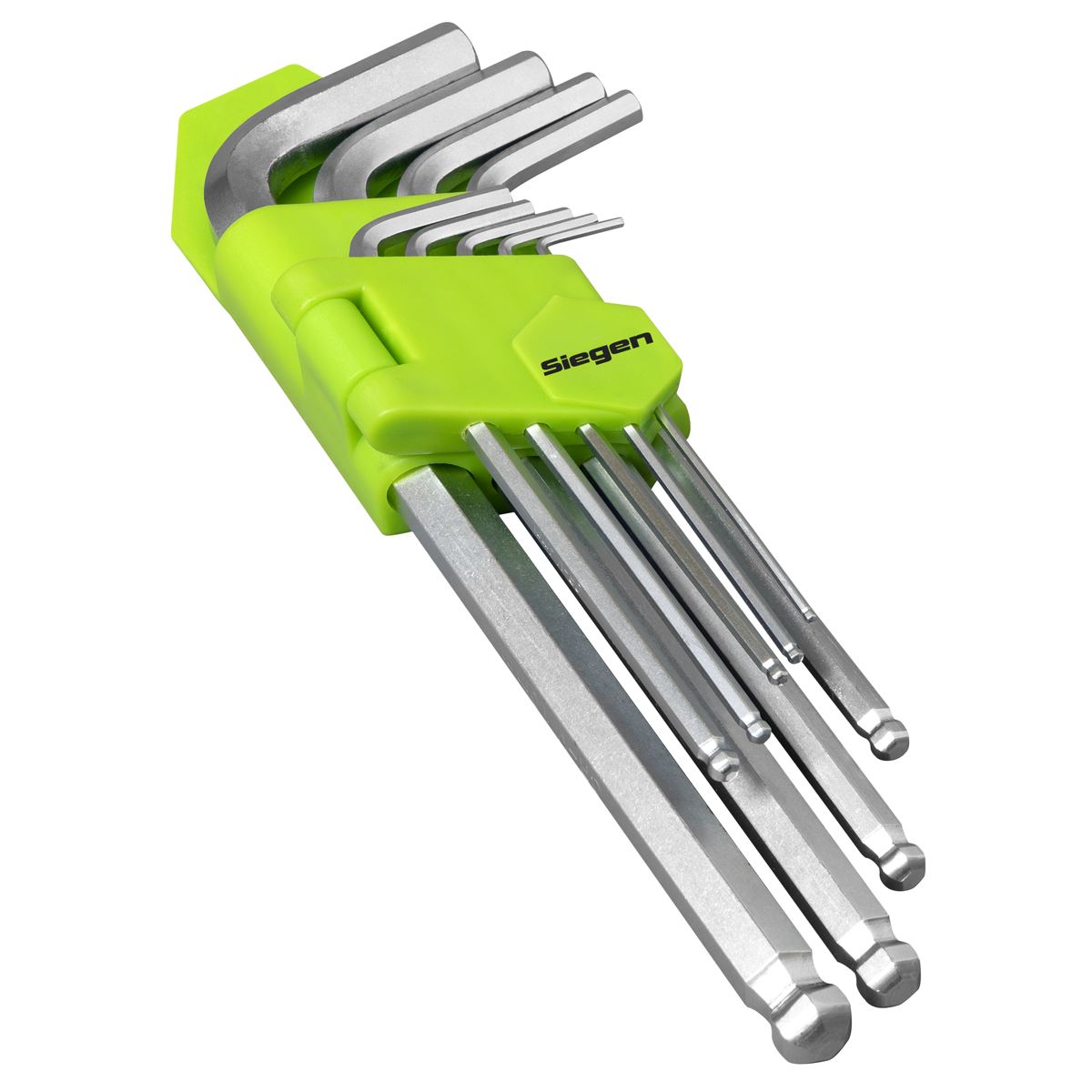 Siegen by Sealey Hex Key Set Long Ball-End 9pc - Imperial