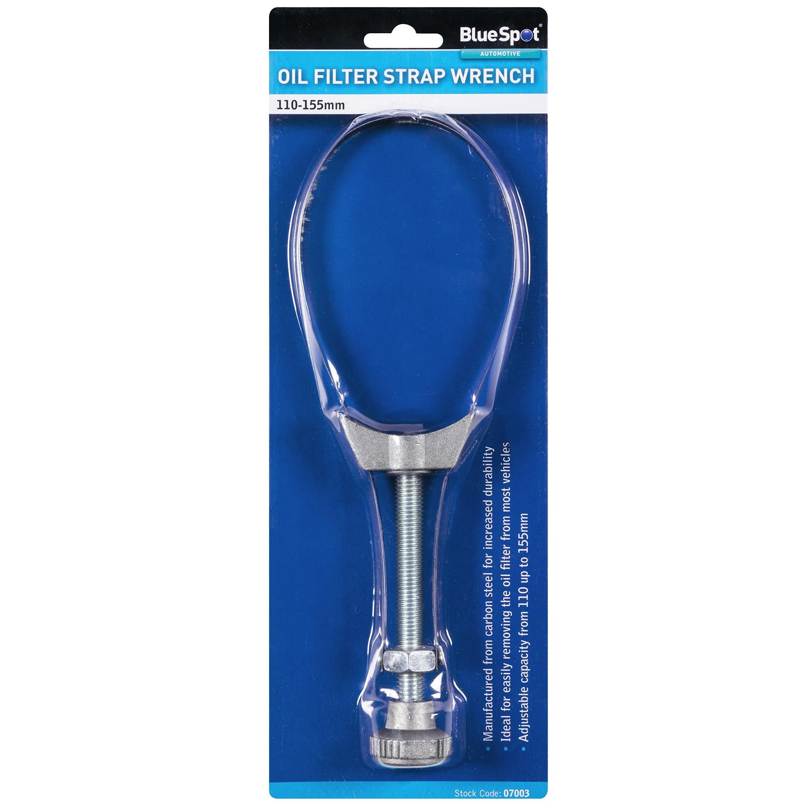 BlueSpot Oil Filter Strap Wrench 110-155mm