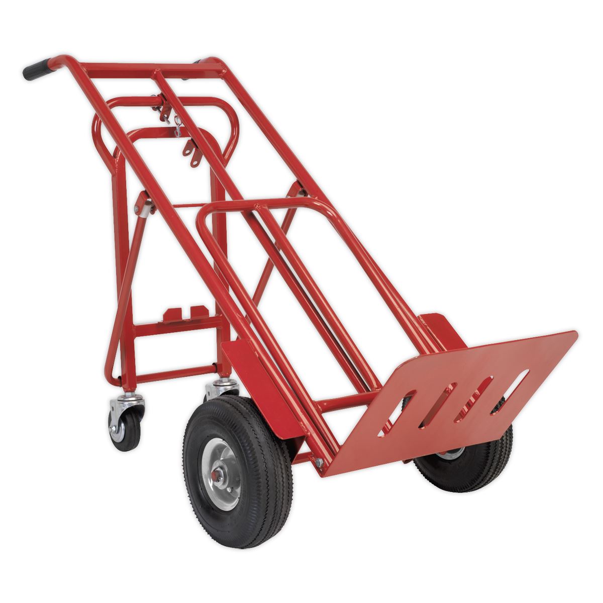 Sealey Sack Truck 3-in-1 with Pneumatic Tyres 250kg Capacity