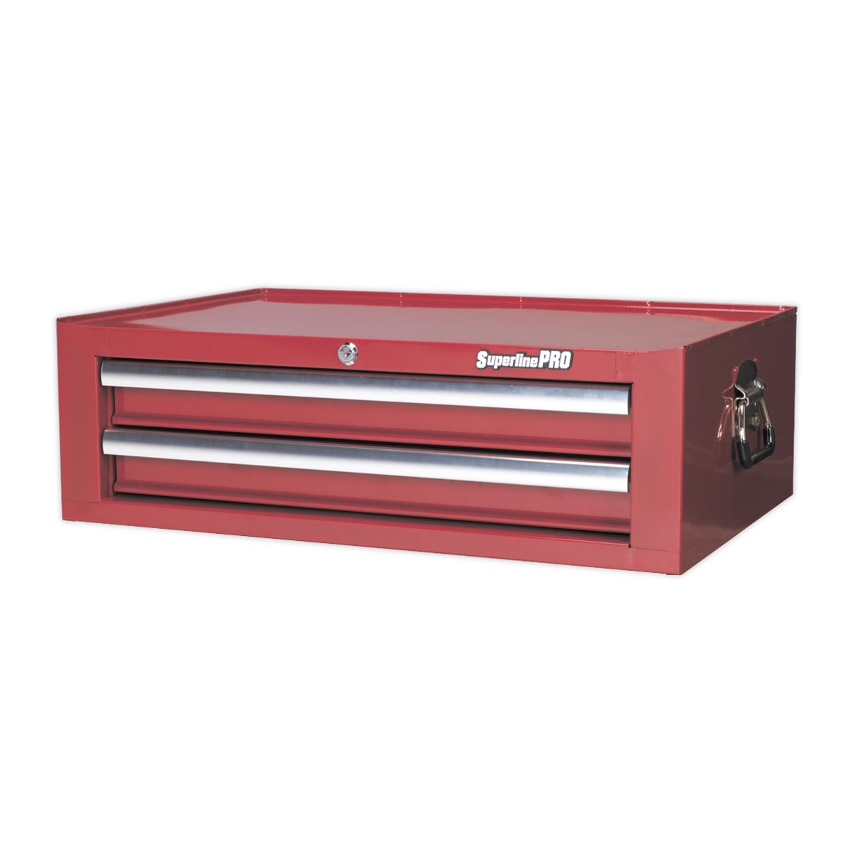 Sealey Superline Pro Mid-Box 2 Drawer Tool Chest with Ball-Bearing Slides - Red
