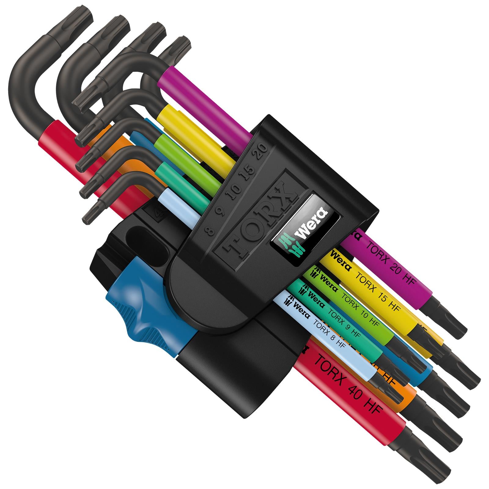 Wera Torx Key Multicolour HF 1 967/9 L Key Set with Holding Function 9 Piece T8-T40