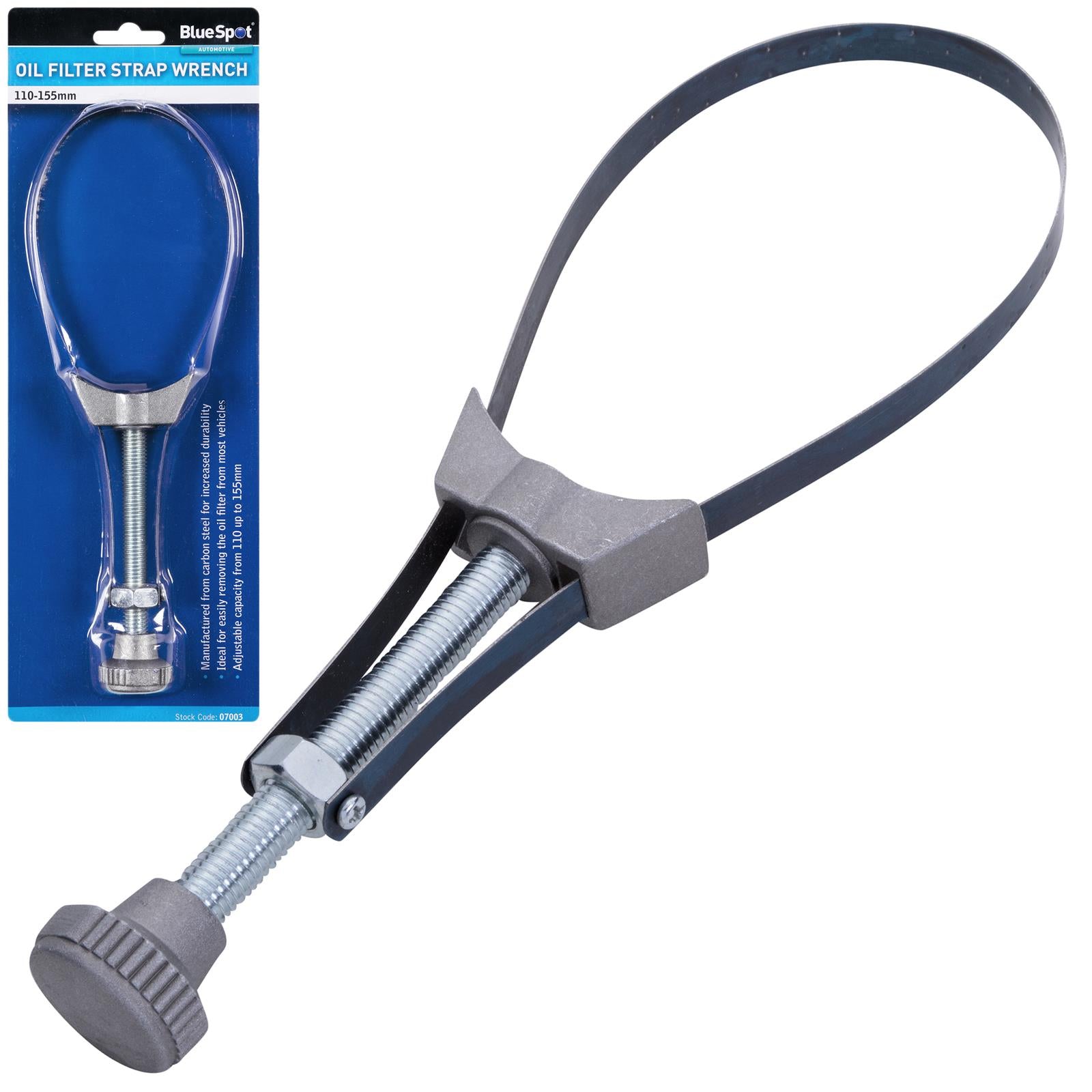 BlueSpot Oil Filter Strap Wrench 110-155mm
