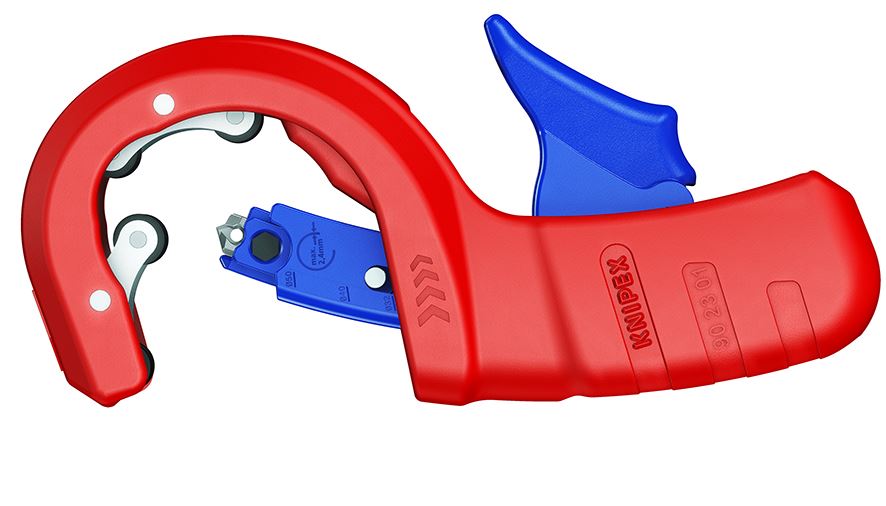 KNIPEX Pipe Cutter DP50 for Plastic Drain Pipes Cut and Chamfer 50mm Capacity 90 23 01 BK