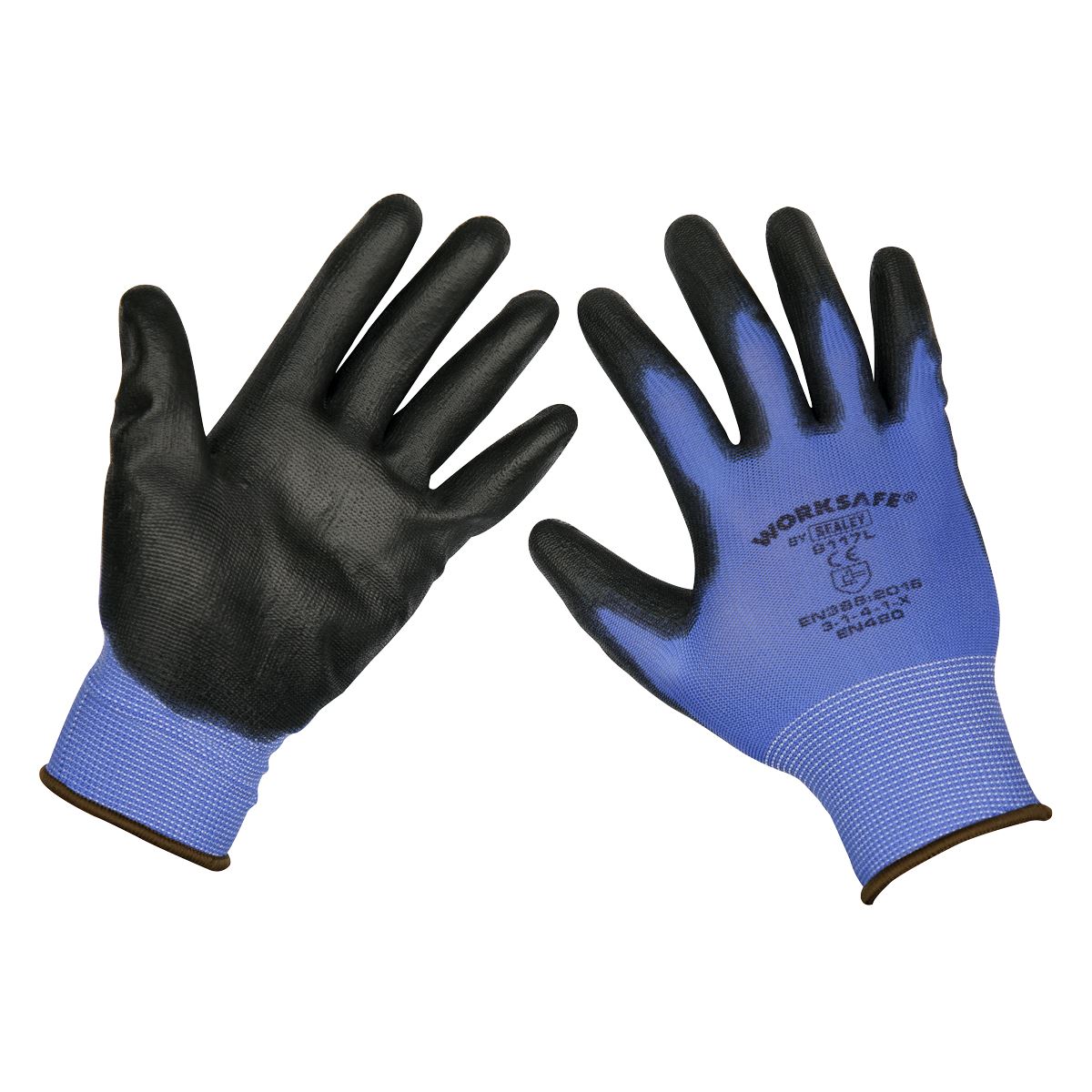 Worksafe by Sealey Lightweight Precision Grip Gloves (Large) - Pair