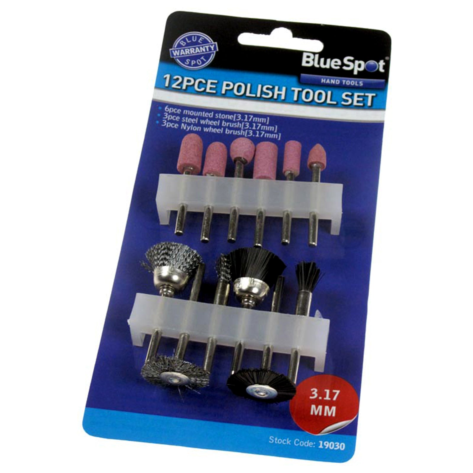 BlueSpot 12 Piece Polishing Rotary Tool Accessory Kit