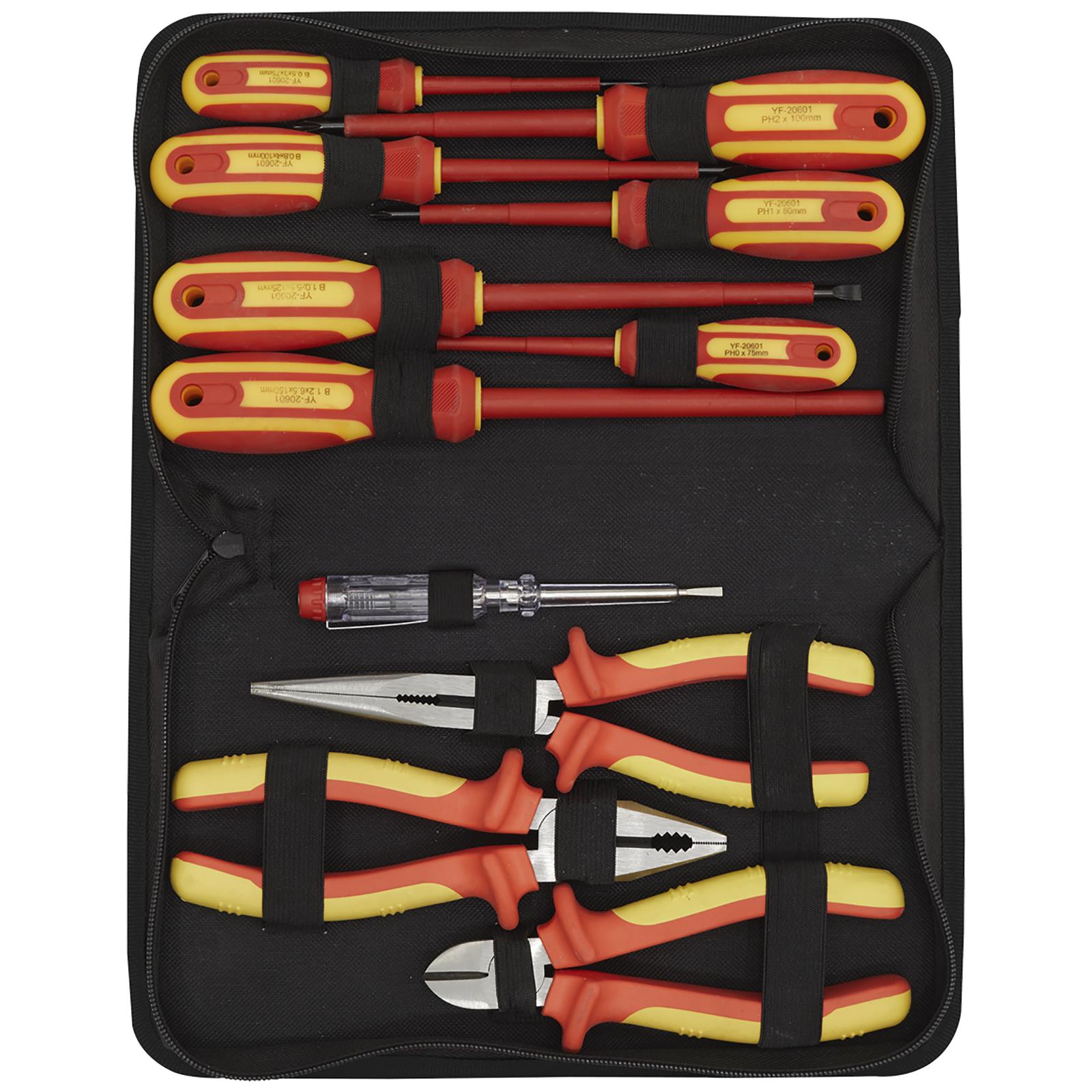Siegen by Sealey Electrical VDE Tool Set 11 Piece Pliers Screwdrivers