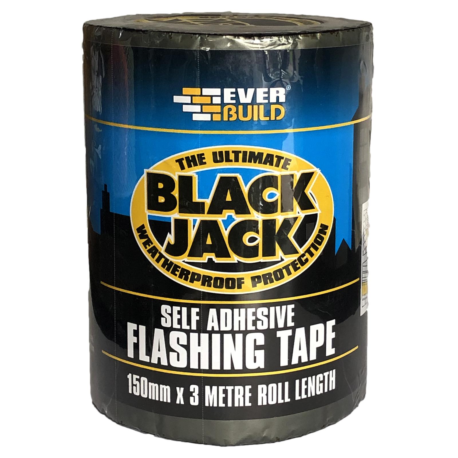 EverBuild Black Jack Self Adhesive Flashing Tape Lead Look Finish 3m Roof Repair