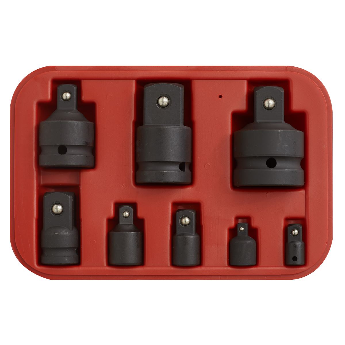 Sealey 8 Piece Impact Socket Adaptor Reducer Set  1/4" 3/8" 1/2" 3/4" 1