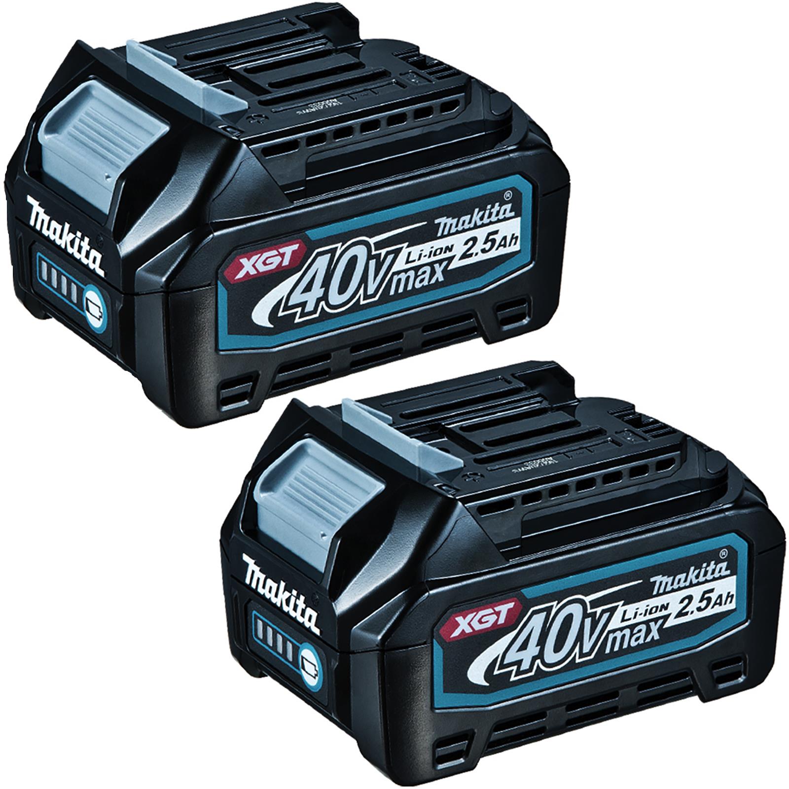 Makita Dust Blower 40V Max XGT Brushless 2 x 2.5Ah Batteries Charger Tool Bag Kit AS001GD202