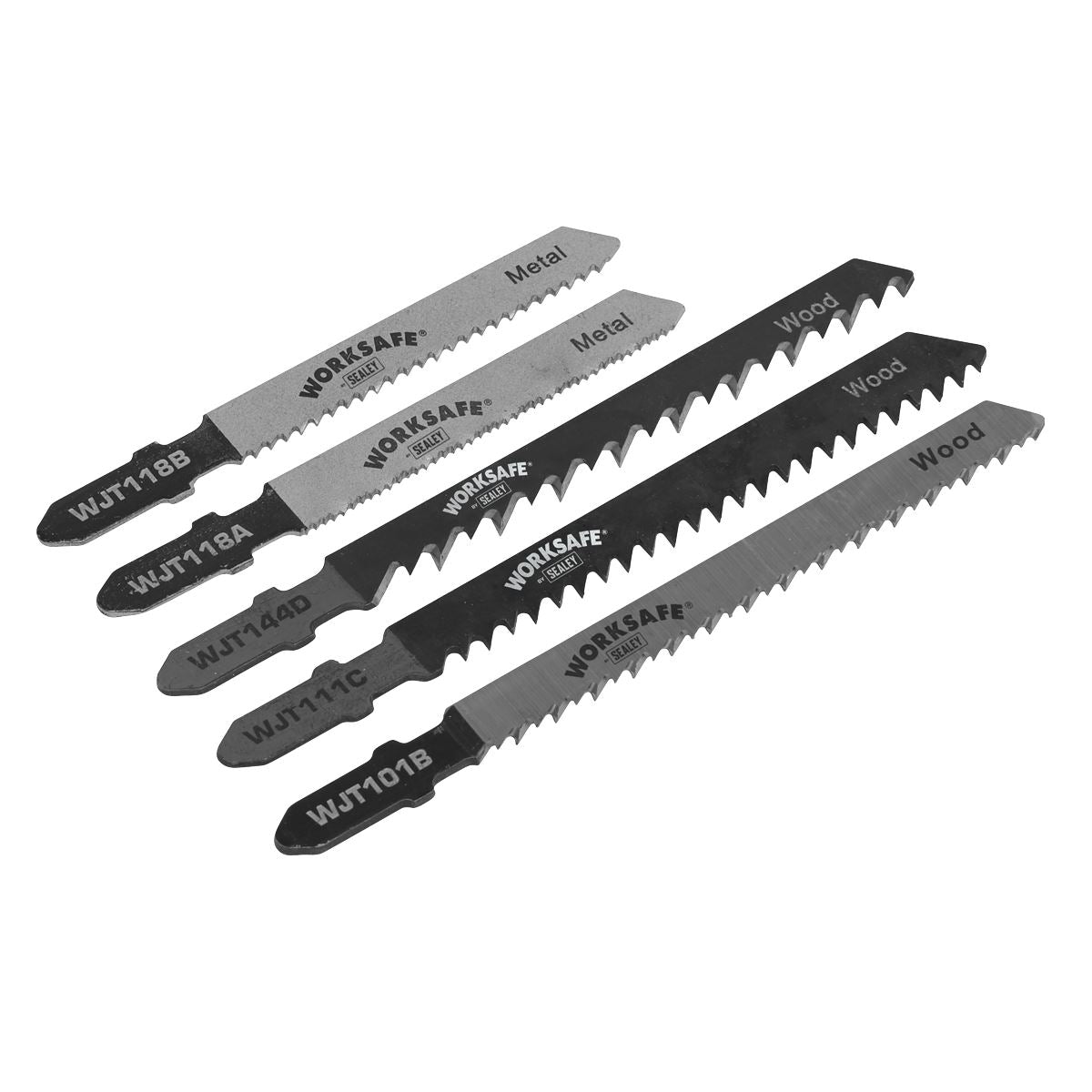 Worksafe by Sealey Assorted Jigsaw Blades - Pack of 5