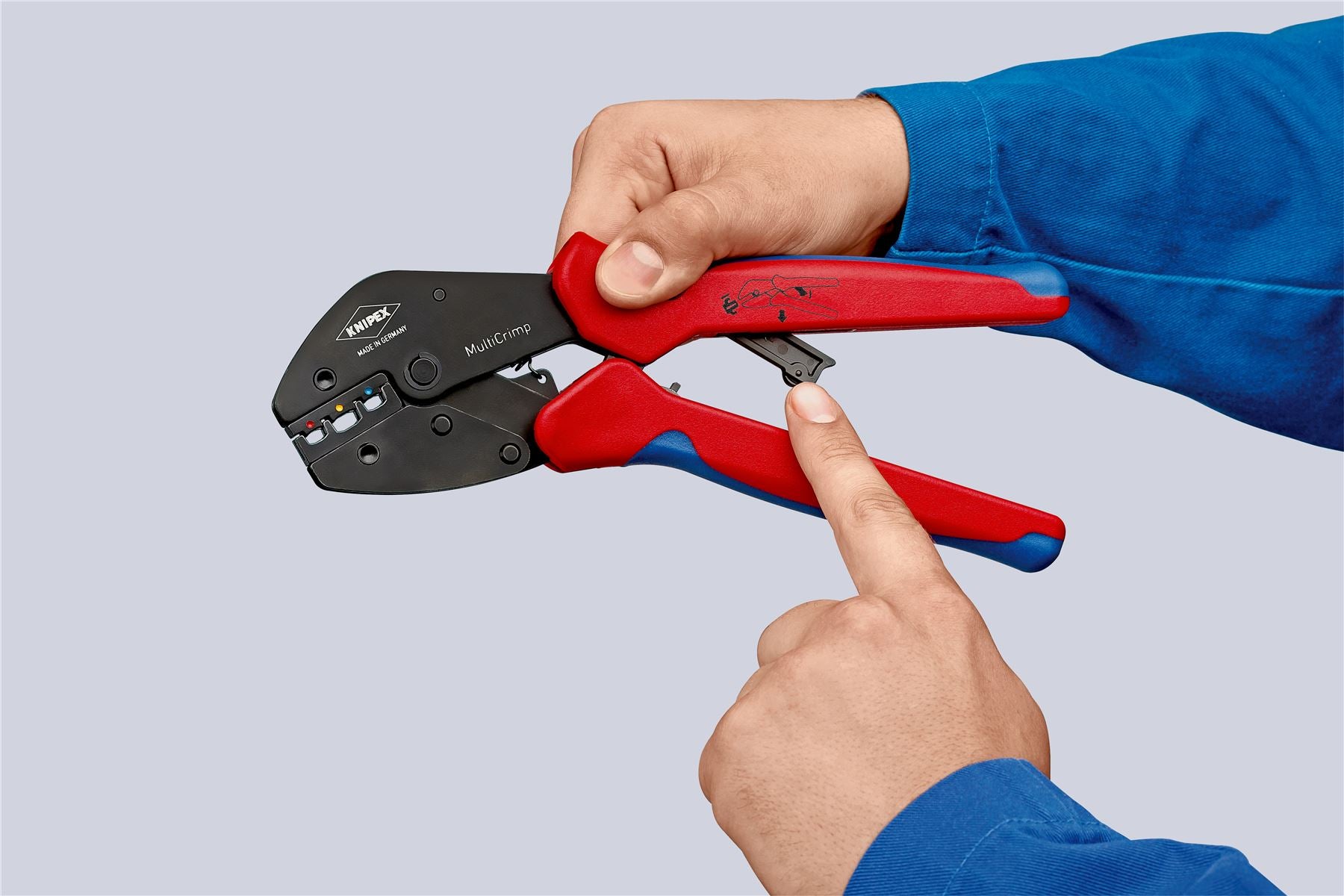 Knipex MultiCrimp 250mm Lever Action Crimping Pliers with Changer Magazine 97 33 01