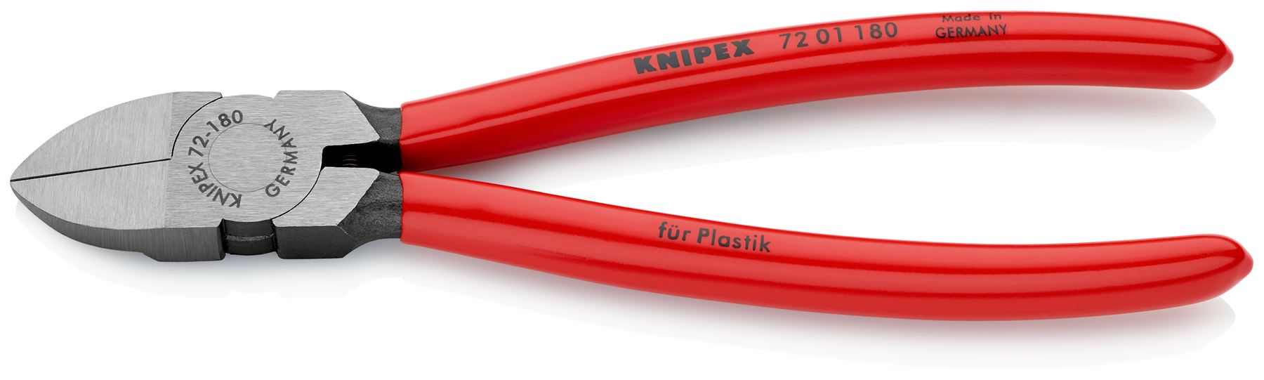 Knipex Cutting Pliers 180mm Diagonal Cutters for Plastics 72 01 180
