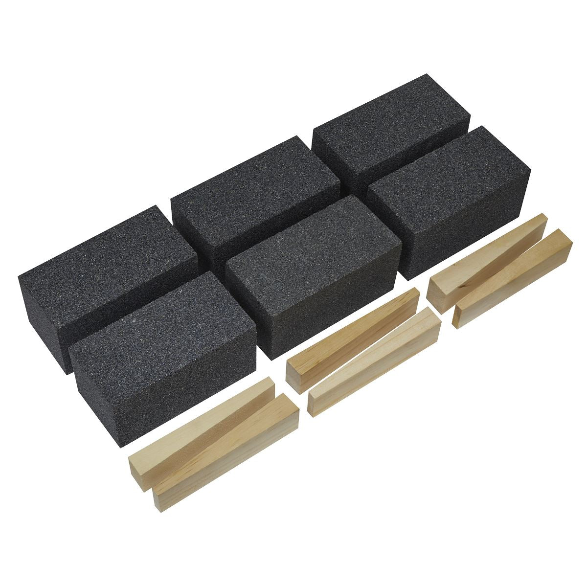 Worksafe by Sealey Floor Grinding Block 50 x 50 x 100mm 24Grit - Pack of 6