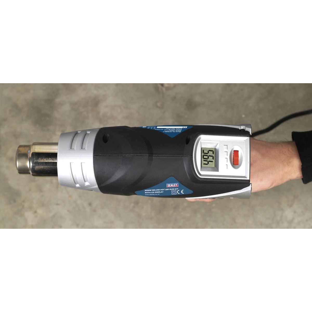 Sealey Deluxe Hot Air Gun Kit with LED Display 2000W 80-600°C