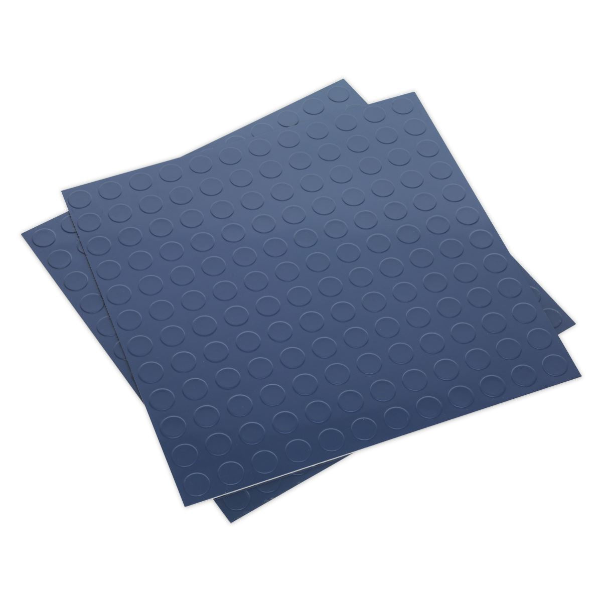 Sealey Vinyl Floor Tile with Peel & Stick Backing - Blue Coin Pack of 16