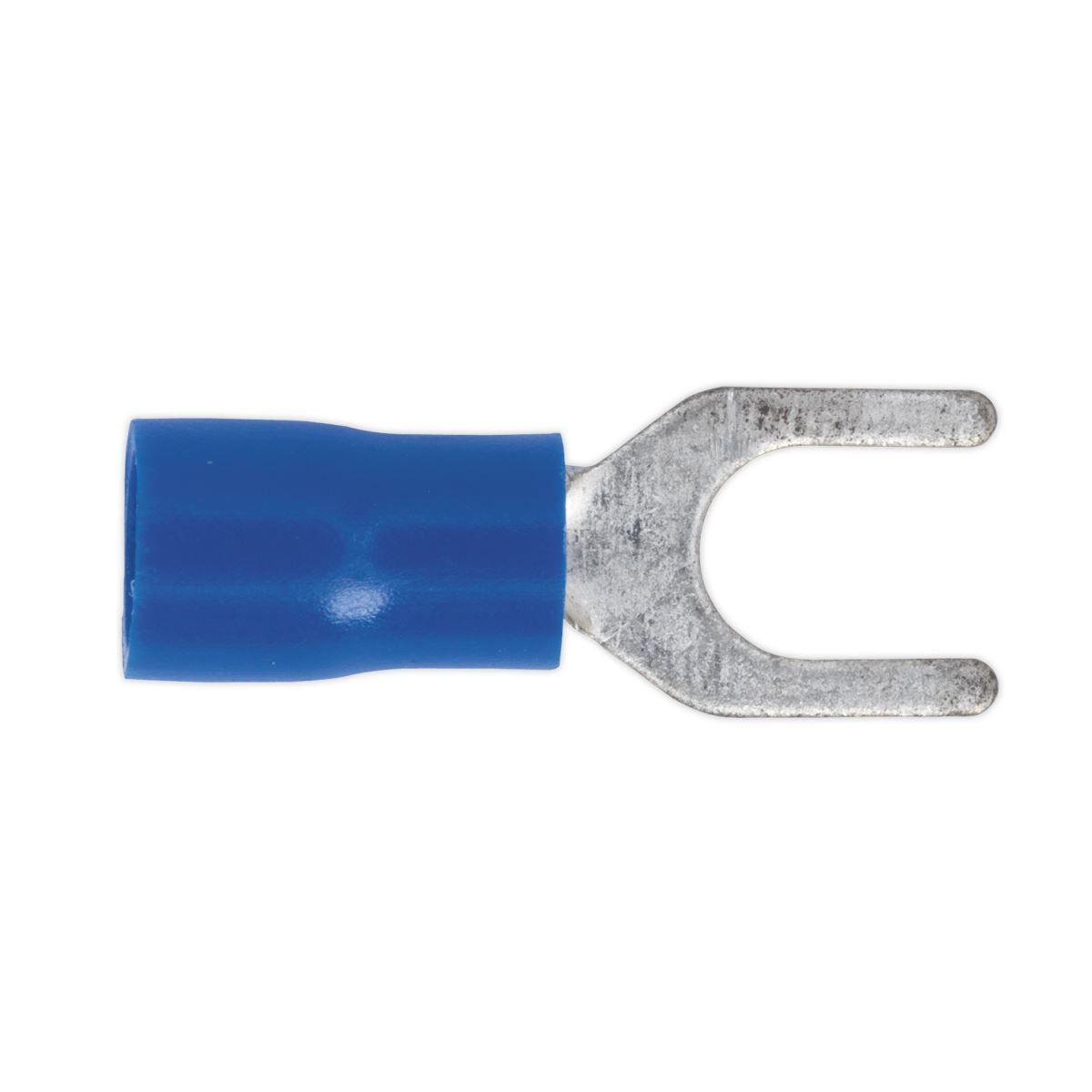 Sealey 100 Pack 5.3mm (2BA) Blue Easy Entry Fork Terminal
