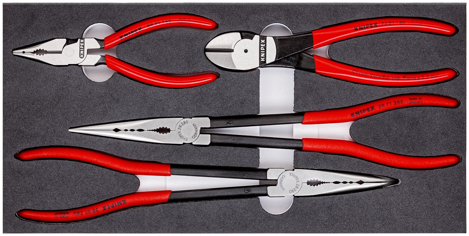 Knipex Set of Pliers In Foam Tray 4 Piece 00 20 01 V16