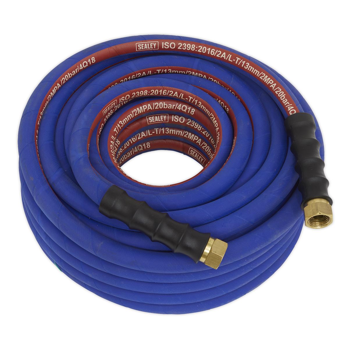 Sealey Air Hose 20m x Ø13mm with 1/2"BSP Unions Extra-Heavy-Duty