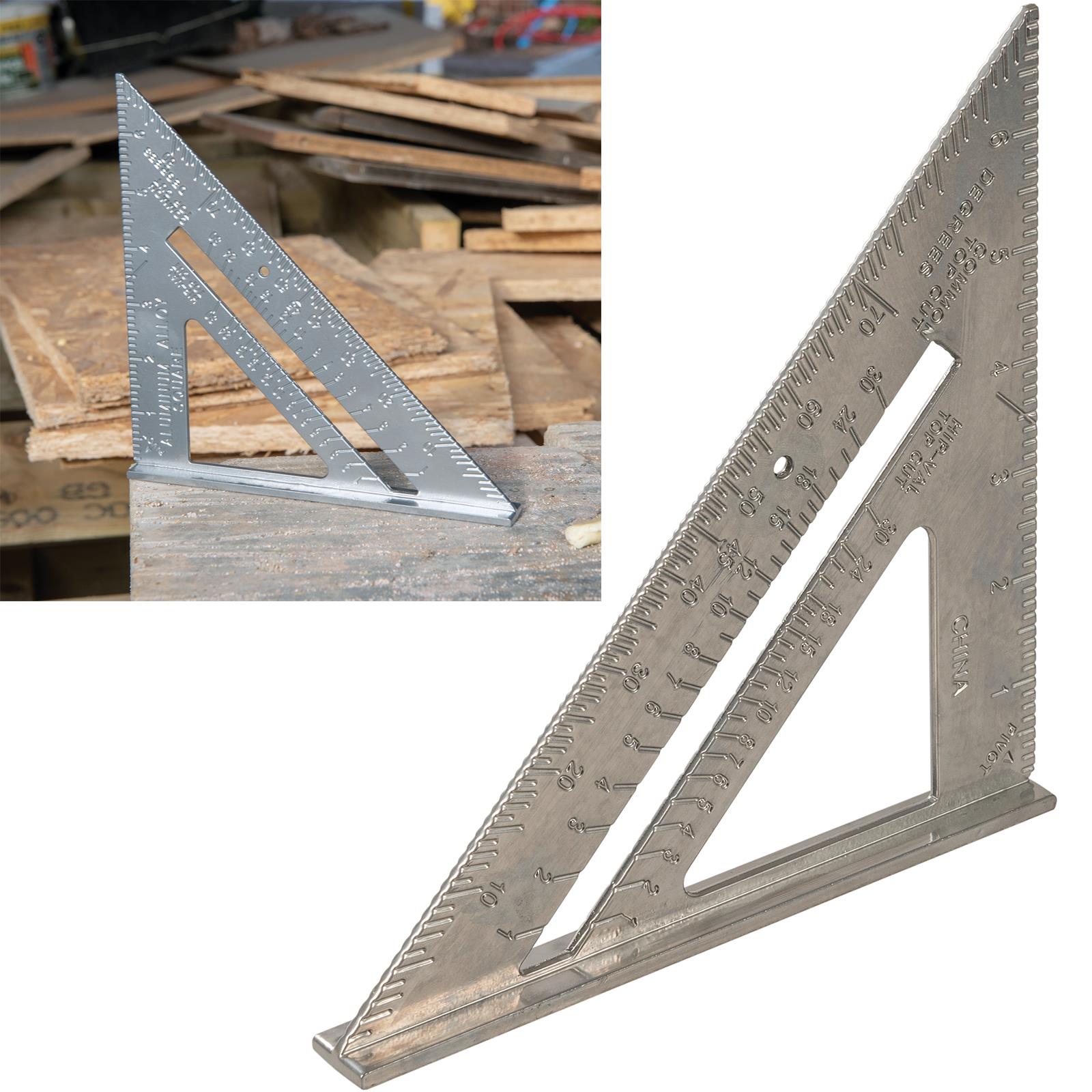Silverline 7" Aluminium Alloy Roofing Square Framing Roof Mitre Lipped Edge