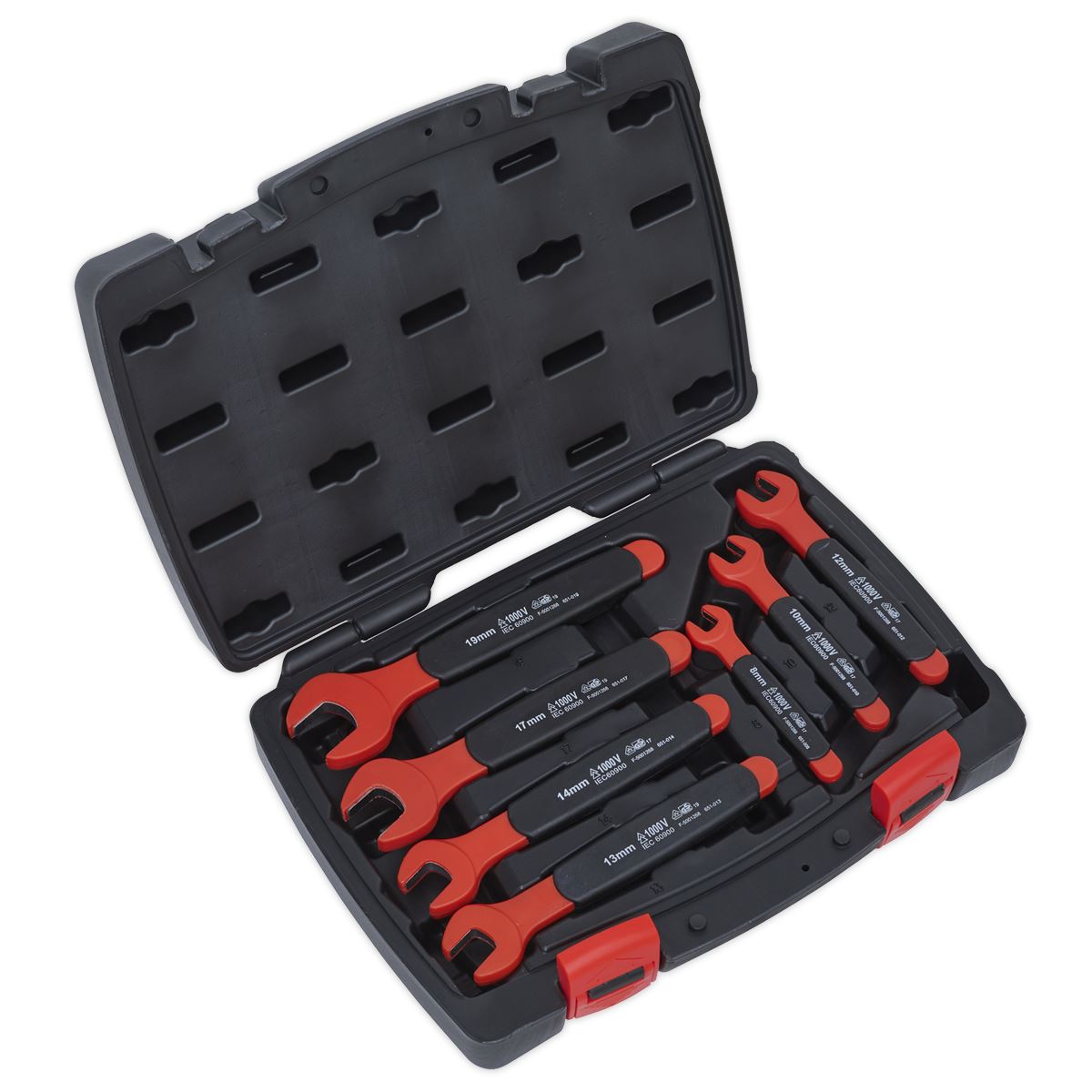 Sealey Premier Insulated Open-End Spanner Set 7pc VDE Approved
