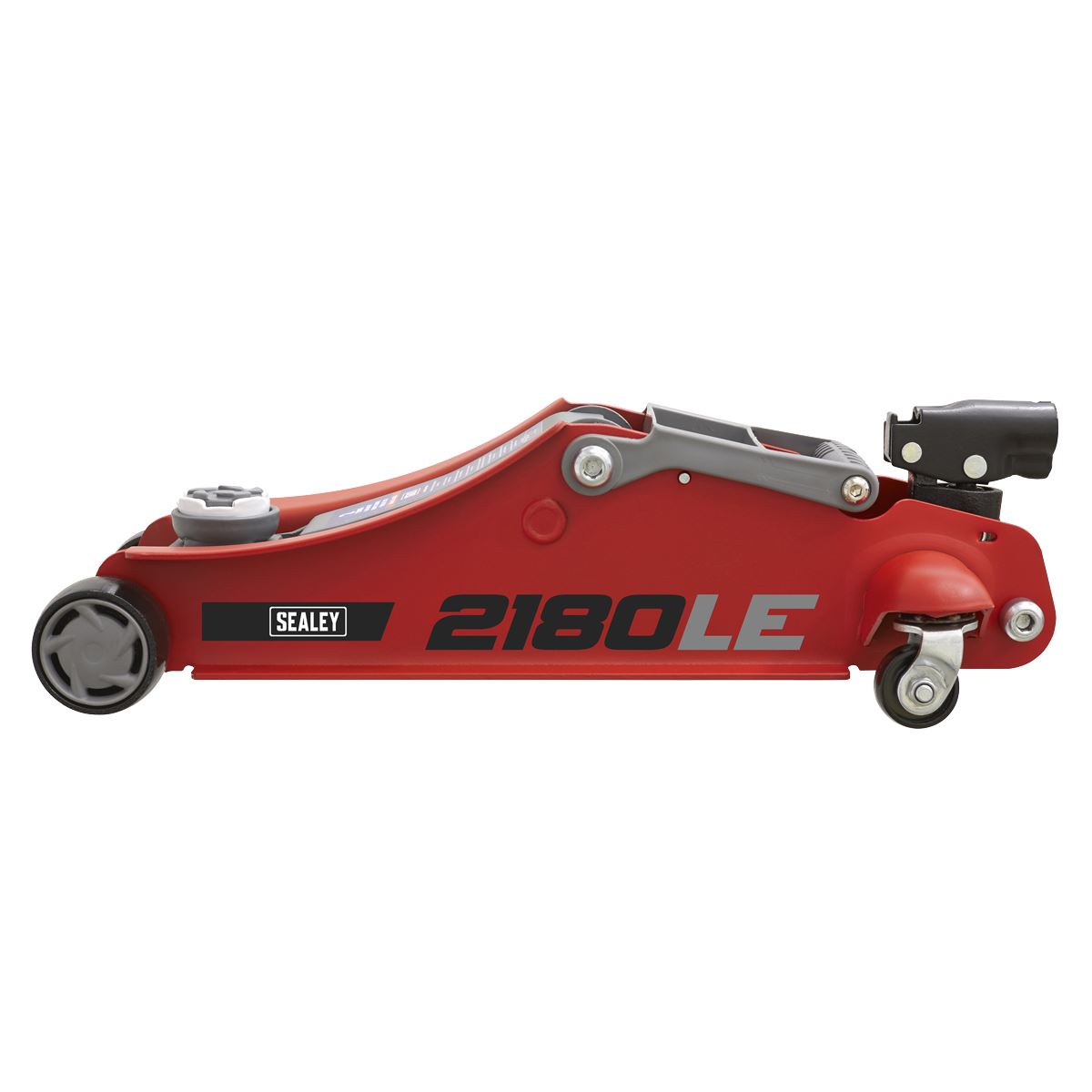 Sealey 180° Handle Low Profile Short Chassis Trolley Jack 2 Tonne - Red