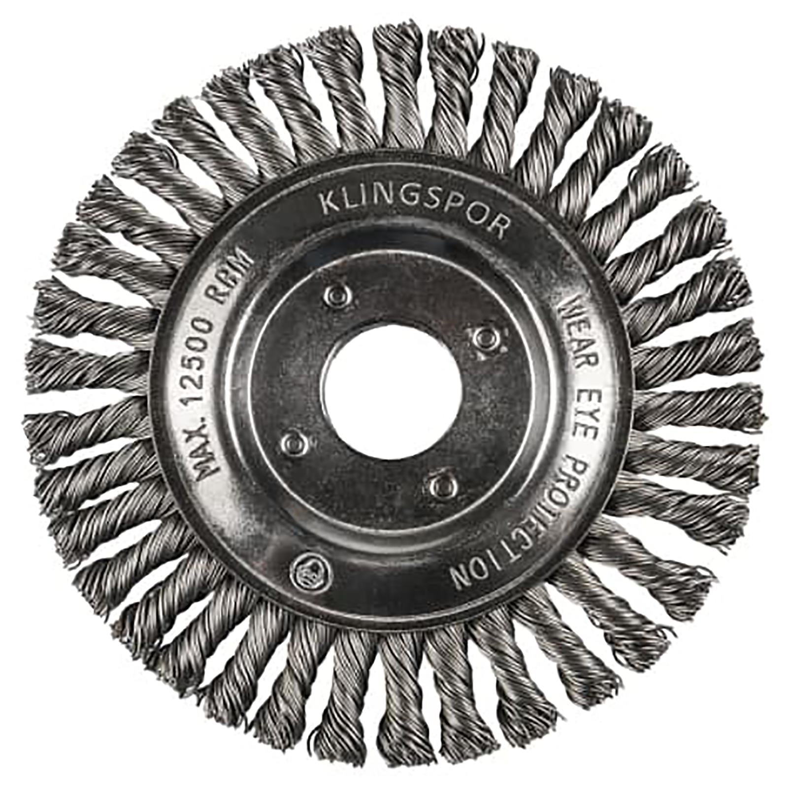 Klingspor Twist Knot Pipeline Wire Wheel Brush 115mm 125mm 178mm Steel BRP600Z