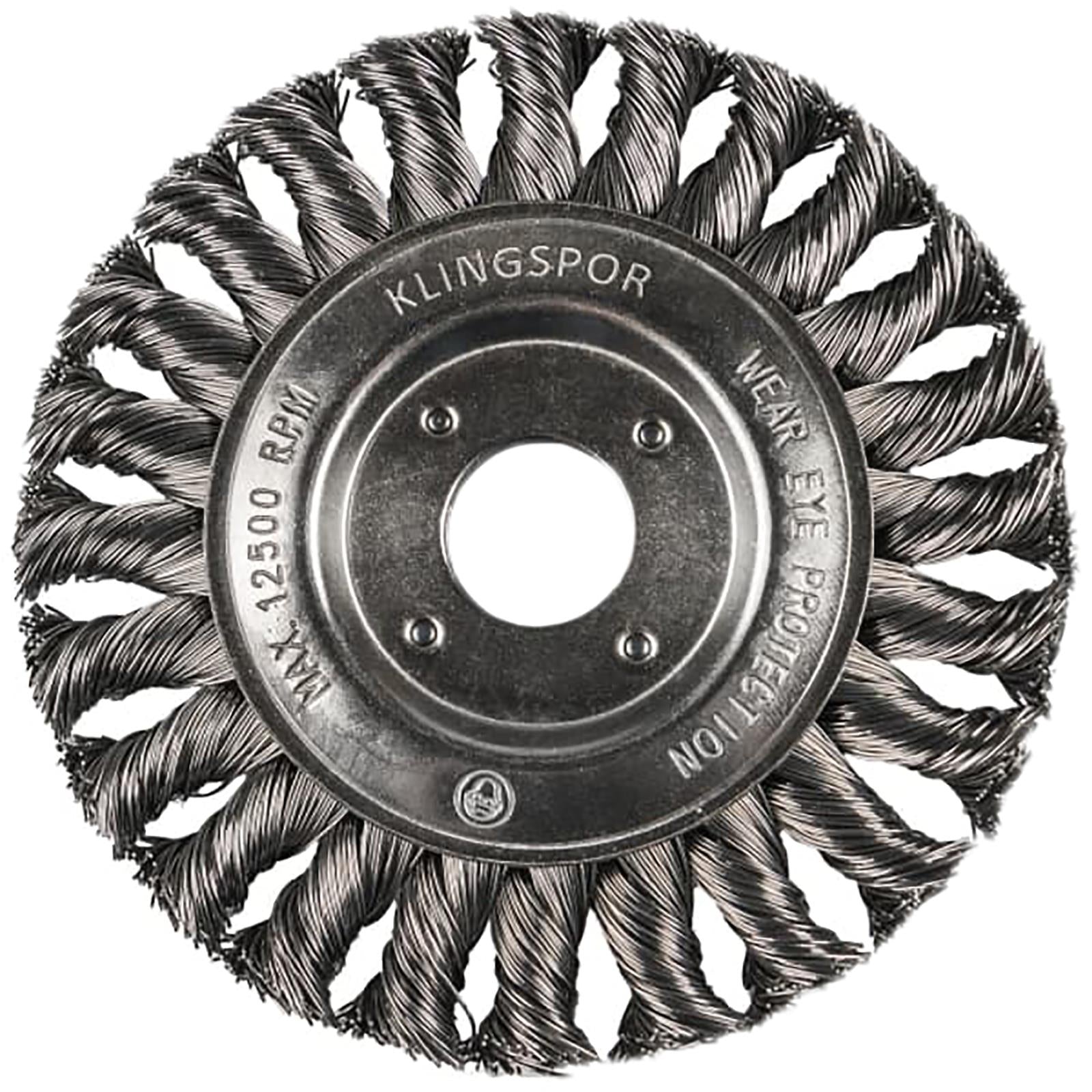 Klingspor Twist Knot Wire Wheel Brush 115mm 125mm 178mm Steel BR600Z