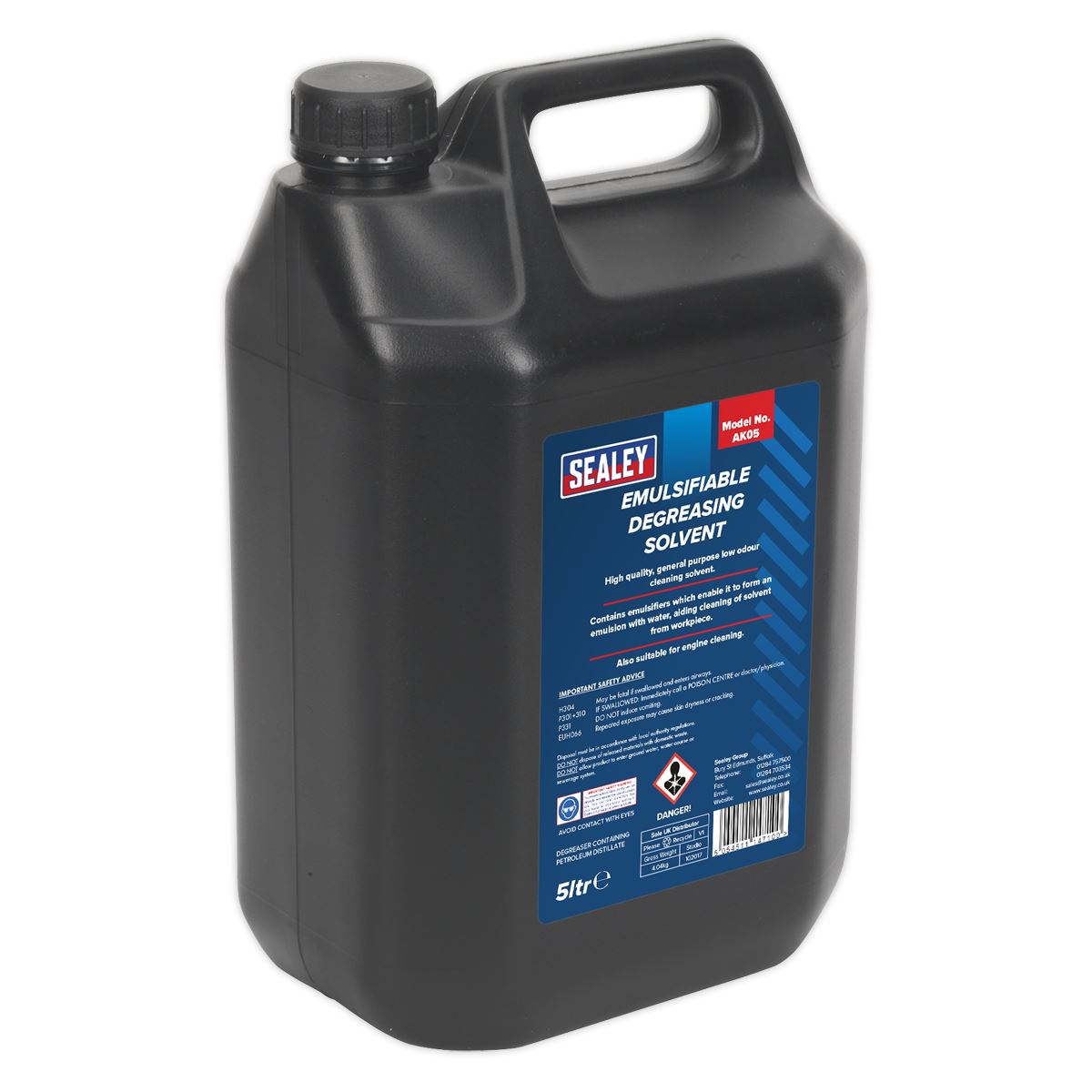 Sealey Degreasing Solvent Emulsifiable 5L